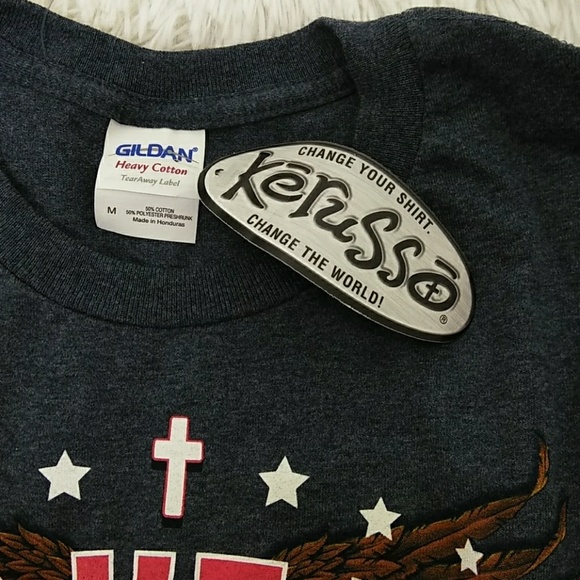 😻 4/$25 Wake Up America!" T-shirt by Kerusso: S or M - Picture 3 of 6